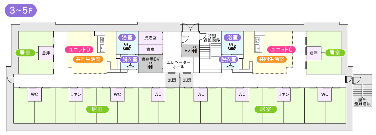 フロアマップ3～5階